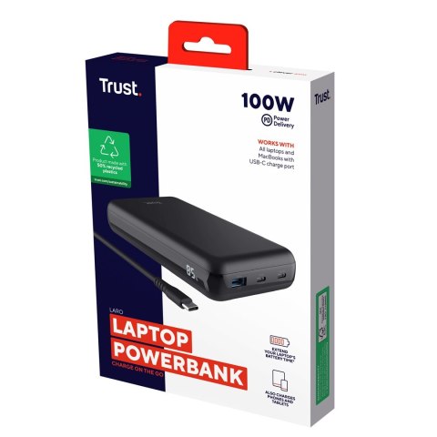 Trust Powerbank do laptopa Trust Laro 100W Black