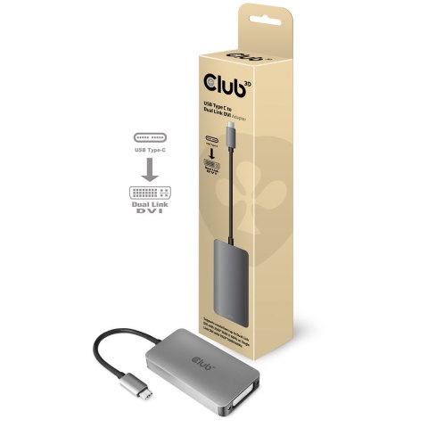 Club 3D CLUB3D cac-1510 USB C DVI-D Dual link Szary