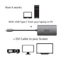 Club 3D CLUB3D cac-1510 USB C DVI-D Dual link Szary