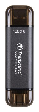 Transcend Transcend ESD310C Technologia Thunderbolt 128 GB USB Type-A / USB Type-C USB 3.2 Gen 2x2 Czarny