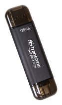 Transcend Transcend ESD310C Technologia Thunderbolt 128 GB USB Type-A / USB Type-C USB 3.2 Gen 2x2 Czarny