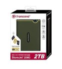 Transcend Transcend StoreJet 25M3G zewnętrzny dysk twarde 2 TB 2.5" Micro-USB B 3.2 Gen 1 (3.1 Gen 1) Zielony