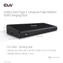 Club 3D CLUB3D CSV-1562 stacja dokująca Dokujący USB 3.2 Gen 1 (3.1 Gen 1) Type-C Czarny