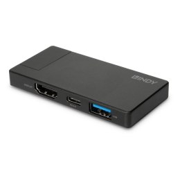 LINDY Lindy 43336 stacja dokująca Przewodowa USB 3.2 Gen 1 (3.1 Gen 1) Type-C Czarny