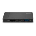 LINDY Lindy 43336 stacja dokująca Przewodowa USB 3.2 Gen 1 (3.1 Gen 1) Type-C Czarny