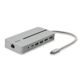 LINDY Lindy 43360 stacja dokująca Przewodowa USB 3.2 Gen 1 (3.1 Gen 1) Type-C Srebrny, Biały