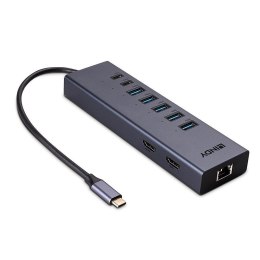 LINDY Lindy 43373 stacja dokująca Przewodowa USB 3.2 Gen 2 (3.1 Gen 2) Type-C Szary