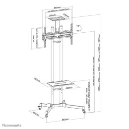 NEWSTAR Stojak mobilny NEWSTAR PLASMA-M1700E