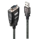 LINDY Lindy 42686 kabel równoległy Czarny 1,1 m USB Typu-A DB-9