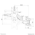 NEWSTAR Neomounts WL70-550BL12 uchwyt / stojak do monitorów 106,7 cm (42") Ściana Czarny