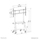 NEWSTAR Neomounts NS-M3800BLACK uchwyt / stojak do monitorów 2,54 m (100") Podłoga Czarny