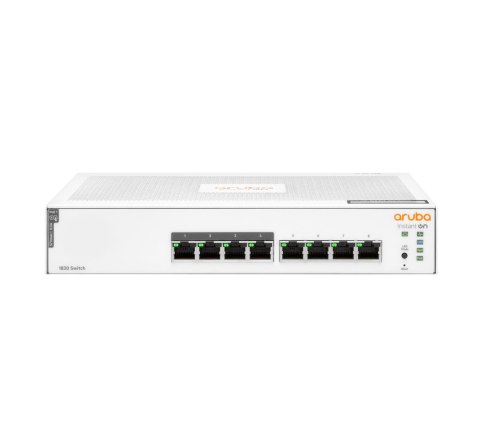 Hewlett-Packard Aruba Instant On 1830 8G 4p Class4 PoE 65W Zarządzany L2 Gigabit Ethernet (10/100/1000) Obsługa PoE 1U