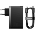 Baseus BASEUS ŁADOWARKA SIECIOWA 2X USB-C + USB (CZARNA)