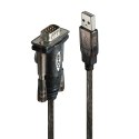 LINDY Lindy 42855 kabel równoległy Szary, Przezroczysty 1,5 m USB Typu-A DB-9