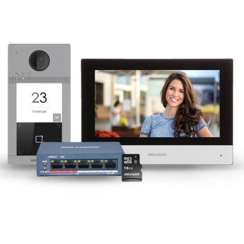 Hikvision ZESTAW WIDEODOMOFONOWY HIKVISION DS-KIS604-S