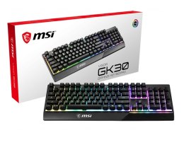 MSI Klawiatura mechaniczna MSI Vigor GK30 US (USB; (US); kolor czarny)