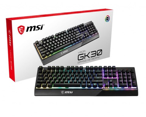 MSI Klawiatura mechaniczna MSI Vigor GK30 US (USB; (US); kolor czarny)