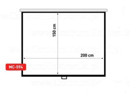 Maclean Ekran Maclean MC-594 (sufitowy, ścienny; rozwijane ręcznie; 200 x 150 cm; 4:3; 100,0