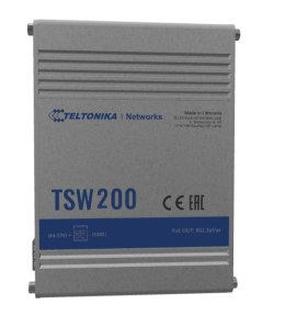 Teltonika Switch Teltonika TSW200 x RJ45 1000Mb/s PoE+, 2x SFP, 240W