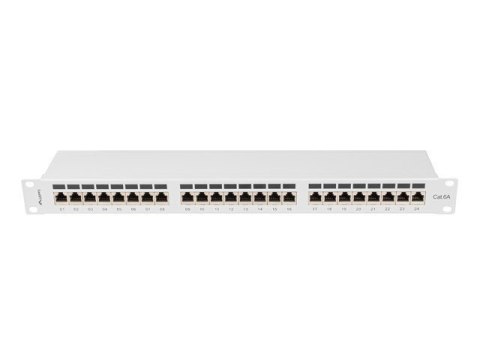 Lanberg LANBERG PATCH PANEL 24 PORT 1U 19" KAT.6A FTP SZARY PPSA-1024-S
