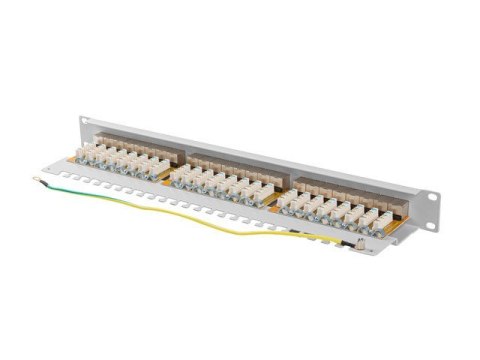 Lanberg LANBERG PATCH PANEL 24 PORT 1U 19" KAT.6A FTP SZARY PPSA-1024-S