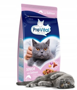 PREVITAL PREVITAL łosoś senior karma sucha dla kotów 1,4kg