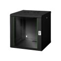 DIGITUS Digitus Szafa sieciowa wisząca Unique 19" 12U rack 600x600, drzwi szyba, czarny, niedzielona, złożona, 100kg