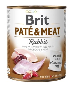 Brit BRIT PATÉ & MEAT z królikiem - mokra karma dla psa - 800g