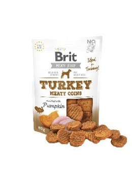 Brit Brit Jerky Turkey Meaty Coins - Indyk - przysmak dla szczeniąt - 80g