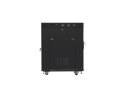 Lanberg LANBERG SZAFA STOJĄCA RACK 19" 15U 600X800 DRZWI SZKLANE LCD CZARNA FF01-6815-12BL (FLAT PACK)