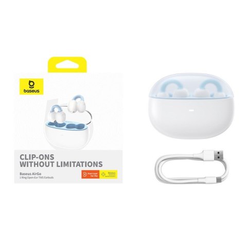 Baseus Słuchawki Baseus AirGo 1 Ring Open-Ear TWS (biały)