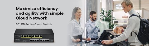 ZyXEL Switch Zyxel GS1915-8EP 8p PoE (PoE+: 8;) 60W Managed Gigabit