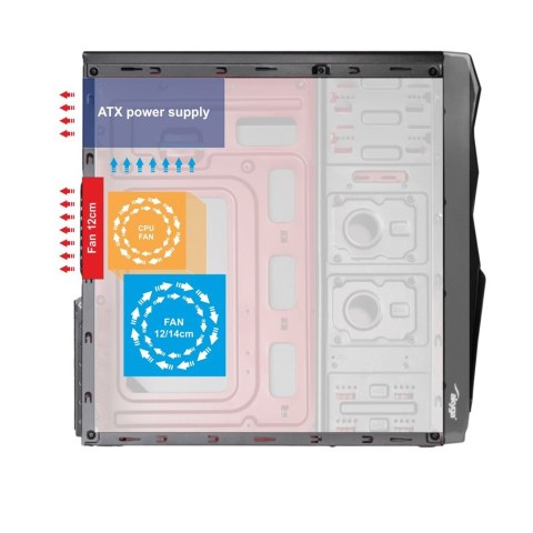 Akyga Obudowa Akyga AK995BK (ATX, Micro ATX, Mini ITX; kolor czarny)