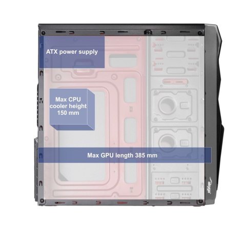 Akyga Obudowa Akyga AK995BK (ATX, Micro ATX, Mini ITX; kolor czarny)