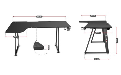 Huzaro Biurko gamingowe Huzaro Hero 7.7
