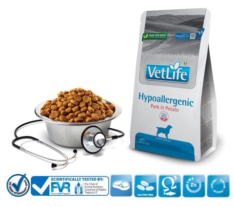 FARMINA Vet Life Hypoallergenic Pork & Potato - sucha karma dla psa - 2 kg