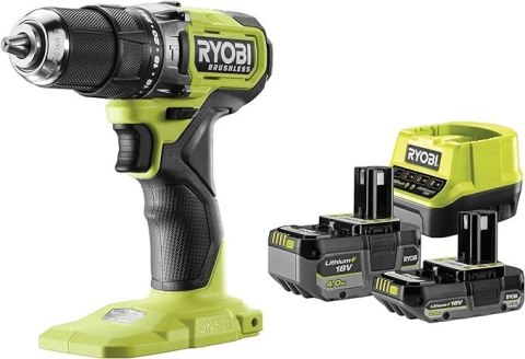 RYOBI Akumulatorowa wiertarko-wkrętarka udarowa RPD18BL-2C42S 18V 1*2.0Ah 1*4.0Ah