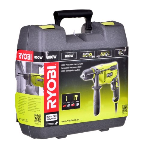 RYOBI Wiertarka udarowa Ryobi RPD800-K 800 W 3000 RPM uchwyt bezkluczykowy 1,8 kg