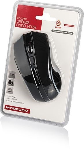 MODECOM Mysz MODECOM WRM1 M-MC-WRM1-100 (optyczna; 1600 DPI; kolor czarny