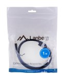 Lanberg Kabel Lanberg CA-HDMI-21CU-0010-BK (HDMI M - HDMI M; 1m; kolor czarny)