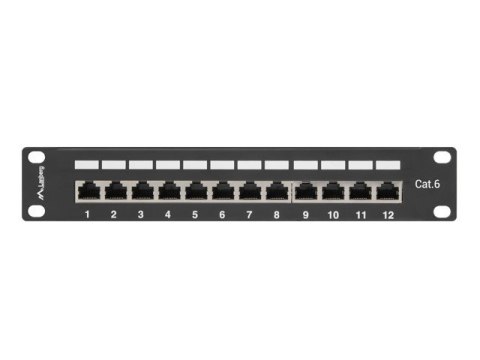 Lanberg Patch panel Lanberg PPF6-9012-B (1U; 10"; kat. 6; FTP; 12xRJ-45)