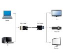 Adapter GEMBIRD A-DVID-VGAF-01 (DVI-D M - D-Sub (VGA) F; 0,20m; kolor czarny)