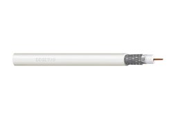 DIGITUS Kabel koncentryczny DIGITUS RG-6, 75 Ohm, ekran (2x folia +oplot 77%), Eca, PVC, 100m, biały