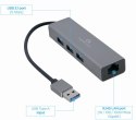 GEMBIRD GEMBIRD ADAPTER USB-AM DO LAN GIGABIT HUB USB 3.0 X3 CZARNY