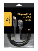 Kabel GEMBIRD CCP-DPM-VGAM-6 (D-Sub (VGA) M - DisplayPort M; 1,8m; kolor czarny)