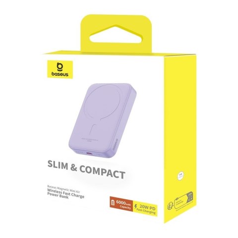 Baseus Powerbank Baseus Magnetic Mini Air 6000mAh (fiolet)
