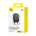 Baseus Ładowarka Baseus GaN5S 1C 20W EU (cluster black)
