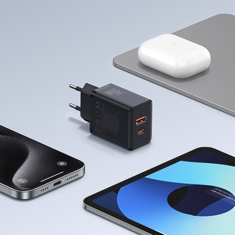 Baseus Ładowarka sieciowa Baseus Cube C+U 30W EU (cluster black)