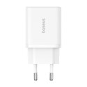 Baseus Ładowarka sieciowa Baseus Cube C+U 30W EU (moon white)