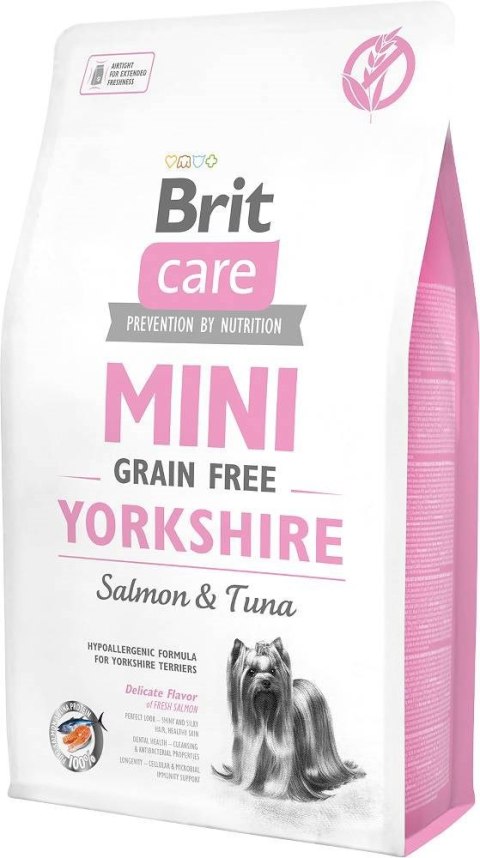 Brit Brit Care Adult Mini GF Salmon & Tuna - Yorkshire - sucha karma z łososiem i tuńczykiem dla psów dorosłych ras miniaturowych - 7